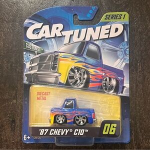 Car Tuned Series 1 Customs #06 '87 Chevy C10 Pickup Blue, Diecast 1/64
